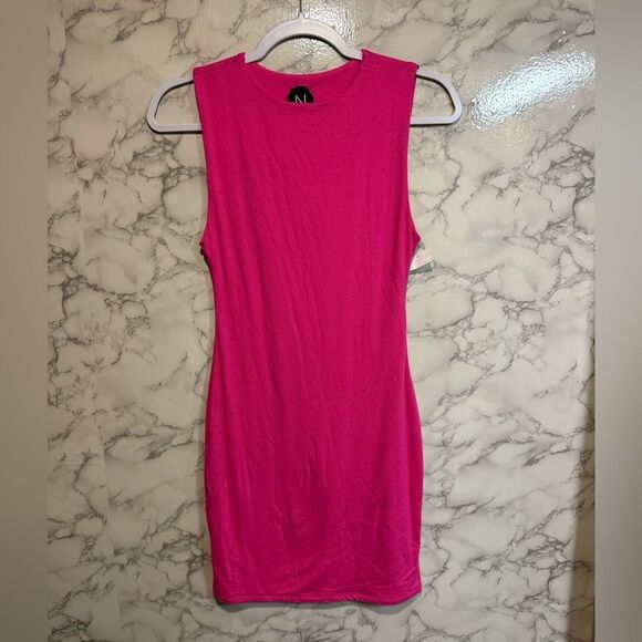 NEW Naked Wardrobe Sleeveless Minidress Pink Size L - Picture 2 of 9